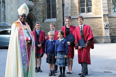 St Peters children with Archbishop of York